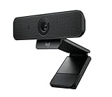 Logitech C925e Business-Webcam, HD 1080p, 78° Blickfeld, Autofokus, RightLight 2 Technologie, Abdeckblende, 2 Stereomikrofone, Für Skype Business, WebEx, Lync, Cisco, etc., PC/Mac - Schwarz