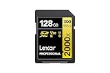 Lexar Professional 2000x SD Karte 128GB, SDXC UHS-II Speicherkarte ohne Lesegerät, Bis Zu 300MB/s Lesen, für DSLR, Videokameras in Kinoqualität (LSD2000128G-BNNAG)