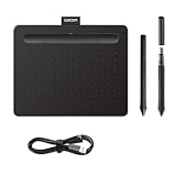 Wacom Intuos Small Zeichentablett Bluetooth - Tablet zum Zeichnen & zur Fotobearbeitung mit druckempfindlichem Stift schwarz - Ideal für Home-Office & E-Learning