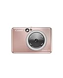 Canon Zoemini S2 Mini Sofortbildkamera + Fotodrucker mobil tragbar unterwegs Hosentasche (Fotodruck 5x7,6 cm, kabelllos, eingebauter Akku, App, Bluetooth) roségold [+ 10er Zink Druck-Set]