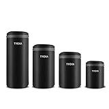 TYCKA Tasche für Objektiv, Kamera-Objektiv, wasserfest, Tasche mit Reißverschluss für DSLR-Kamera, 4 Größen, Schwarz
