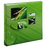 Hama Jumbo Fotoalbum Singo (Fotobuch 30x30 cm, Album mit 100 weißen Seiten, Photoalbum zum Einkleben und zum Selbstgestalten) grün