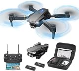 Wipkviey Drohne mit Kamera für Anfänger, T27 Faltbare-Quadcopter für Erwachsene, FPV RC-Drohnen mit 3D-Flips/Höhenhaltung/Gesten-Selfie/Wegpunktflug, 2 Batterien, für Kinder Jungen/Mädchen