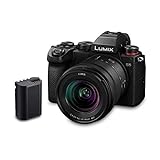Panasonic LUMIX S DC-S5 Vollformat kamera (4K, L-Mount Bajonett, 24,2 MP Sensor, V-Log, staub- und spritzwassergeschützt), mit Objektiv R2060E und Zusatzakku, schwarz [Exklusiv bei Amazon]