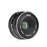 Meike 25mm f / 1.8 Large Aperture Weitwinkel Objektiv Manuelles Fokus Objektiv für Sony E-Mount Mirrorless Kameras mit APS-C A6000 A6300 A6400 A6500 NEX 5