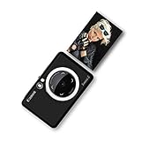 Canon Zoemini S Sofortbildkamera Mini Fotodrucker digital 8 MP (Sucher, Ringblitz/ LED Blitz, Micro SD Kartenslot, Print App, ZINK-Druck tintenfrei, Sofortdruck, Fernauslöser) matte black