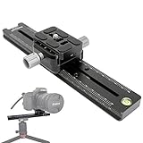 Koolehaoda 240mm Professional Rail Nodal Slide Metall Schnellverschlussklemme, Doppelseitige Klemme kann um 90 ° gedreht Werden, zum Kamera mit Arca Swiss kompatibel (LCB-24R)