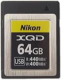 Nikon XQD Professional Speicherkarte 64 GB (bis zu 440 MB/s Lesen und bis zu 400 MB/s Schreiben), Hybrid Z 6II, Z 6, Z 7II, Z7, Reflex D6, D5, D850, D500