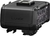 Panasonic Professioneller XLR Audio Video Mikrofon Adapter mit 2 XLR Terminals - Zubehör kompatibel mit LUMIX GH5, GH5S, S1 und S1R spiegellosen Digitalkameras - DMW-XLR1, Schwarz