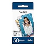 Canon Zoemini 5 x 7,5 cm ZINK Fotopapier | Packung Mit 50 Blatt | Keine Tinte, Kein Aufwand. | Perfekt Zum Verteilen Von Erinnerungsfotos â€“ Wasserabweisend Und ReiÃŸfest Mit Kleberückseite