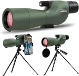 25-75X60 Spektive für Zielschießen, Jagd, Vogelbeobachtung, Wildtierbeobachtung. Low Light Vision Spektiv mit Metall-Stativ, Telefon-Adapter, Tragetasche, BAK4 Prisma, FMC-Objektiv, beschlagfrei (60G)
