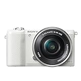 Sony Alpha 5100 Systemkamera mit ultraschnellem Hybrid-AF (180° drehbares 7,62 cm (3 Zoll) LC-Display, 24,3 Megapixel, Exmor APS-C Sensor, Full HD Video) inkl. SEL-P1650 weiß