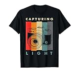 Erfassung Licht T-Shirt – Retro Kamera Fotograf Tee Geschenk