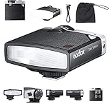 Godox Lux Junior Retro Kamerablitz,Speedlite GN12 6000 K ± 200 K CCT, automatische und manuelle Modi 1/1-1/64 Blitzleistung, 28 mm Brennweite für Canon Nikon Sony Fuji Olympus Hot Shoe Kameras