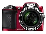 Nikon Coolpix L840 Digitalkamera (16 Megapixel, 38-Fach Opt. Zoom, 7,6 cm (3 Zoll) LCD-Display, USB 2.0, bildstabilisiert) rot