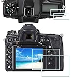 ULBTER Displayschutzfolie für Nikon D750 D780 Kamera - 2 + 2 Stück, panzer 0,3 mm Härtegrad 9H, gehärtetes Glas, kratzfest folie Screen protector