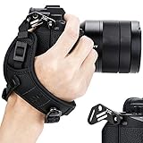 JJC Systemkamera Handschlaufe für Sony Fujifilm Canon Nikon Olympus Panasonic (Schwarz)