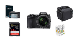 Rot Kameratasche für Nikon Coolpix L330 L340 L840 B500 Bridge-Kamera 
